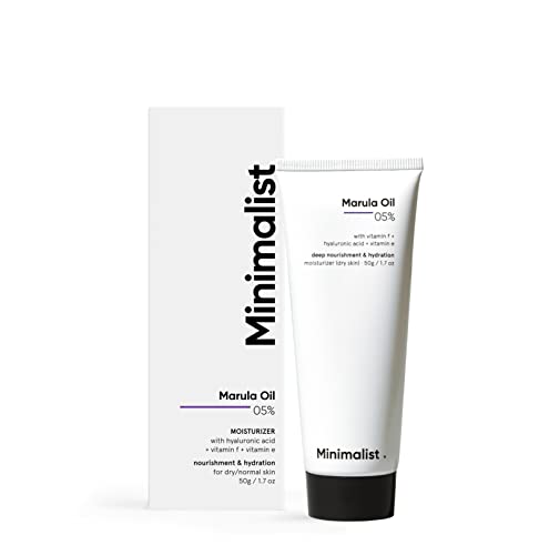 Minimalist Marula Oil 5% Face Moisturizer For Dry Skin With Hyaluronic Acid For Deep Nourishment & Hydration, For Men & Women | 30 gm