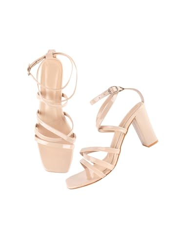 SilverArrow Womens Coral Glimmer Beige Heeled Sandal_6 UK (6sbzhl215)