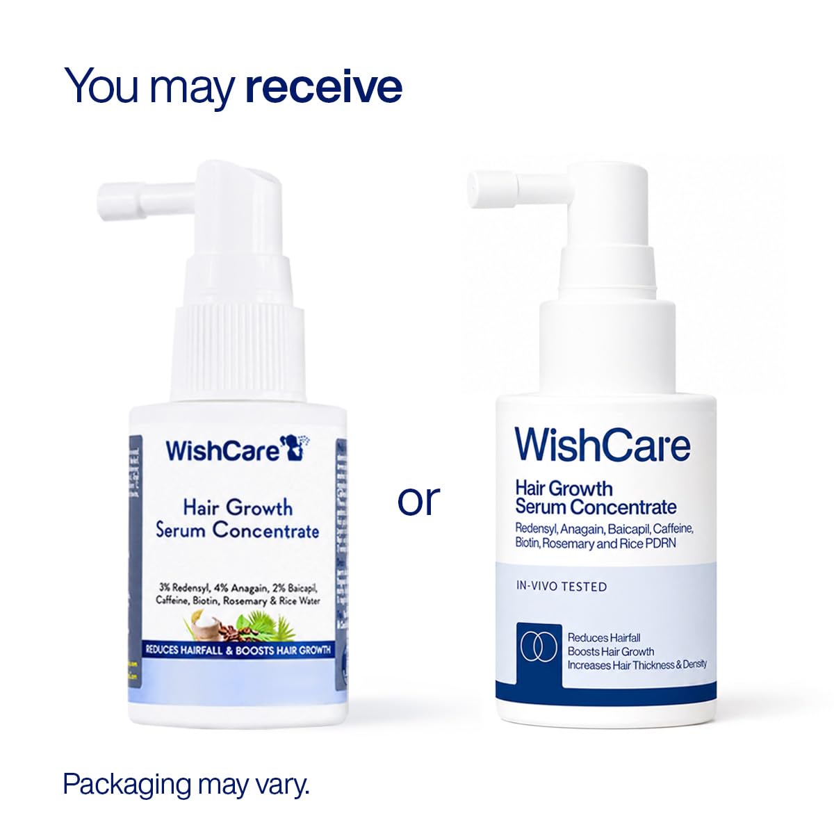 WishCare Hair Growth Serum For Scalp | 94% Saw New Hair Growth | Redensyl & Rosemary Oil | 100% Saw Hairfall Reduction | In-Vivo Tested | For Men & Women | 30ml